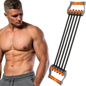 Chest Expander for Men Adjustable Forearm Strengthener with Removable Tubes Arm